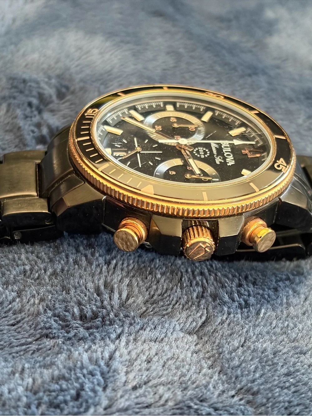 Bulova Marine Star 98B302 Chronograph Watch New Battery